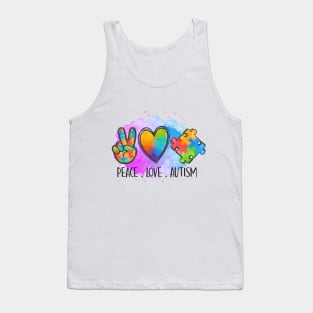 autism puzzle love peace Tank Top